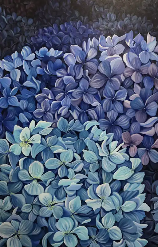Dreaming in Blue acrylic on canvas 60x90cms $1695