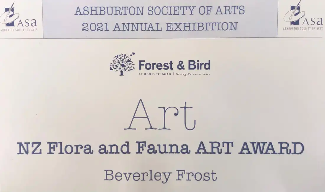 A picture of Beverley Frost's ASA award