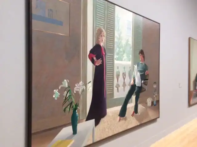 A photo of a David Hockney painting at the Tate Britain