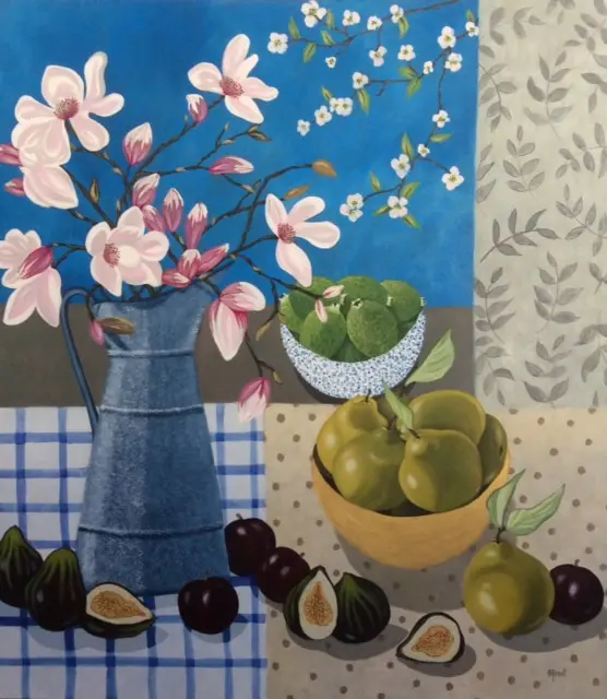 A photo of a painting 'My Blue French Jug'